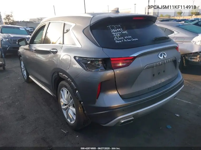 2019 Infiniti Qx50 Essential VIN: 3PCAJ5M11KF114918 Lot: 42574959