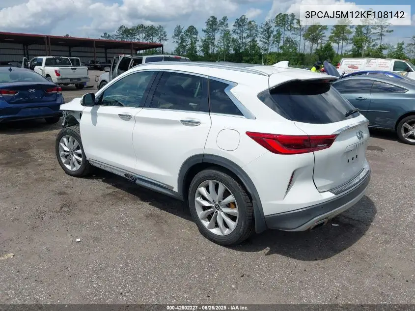 2019 Infiniti Qx50 Essential VIN: 3PCAJ5M12KF108142 Lot: 42602327