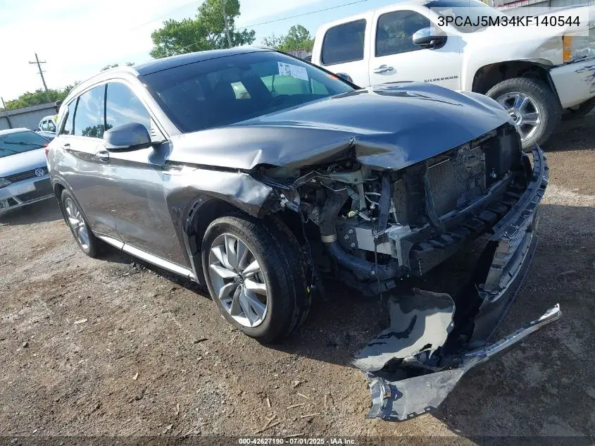 2019 Infiniti Qx50 Luxe VIN: 3PCAJ5M34KF140544 Lot: 42627190