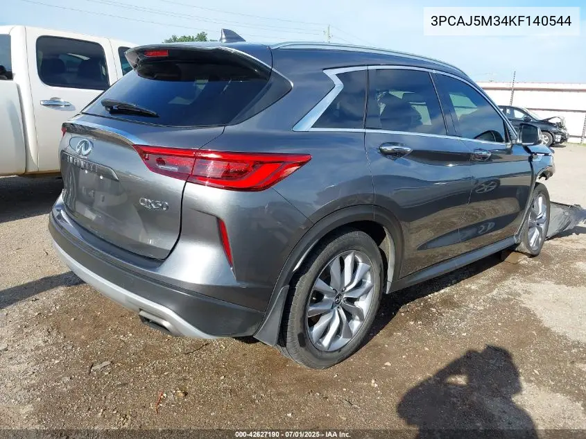 2019 Infiniti Qx50 Luxe VIN: 3PCAJ5M34KF140544 Lot: 42627190