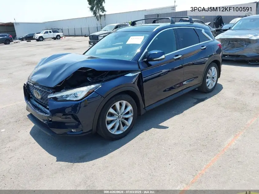2019 Infiniti Qx50 Essential VIN: 3PCAJ5M12KF100591 Lot: 42639828