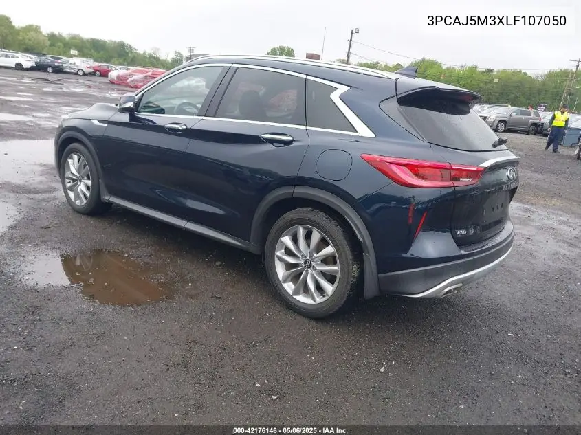 2020 Infiniti Qx50 Luxe Awd VIN: 3PCAJ5M3XLF107050 Lot: 42176146