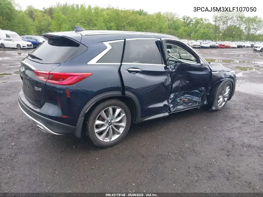 2020 Infiniti Qx50 Luxe Awd VIN: 3PCAJ5M3XLF107050 Lot: 42176146