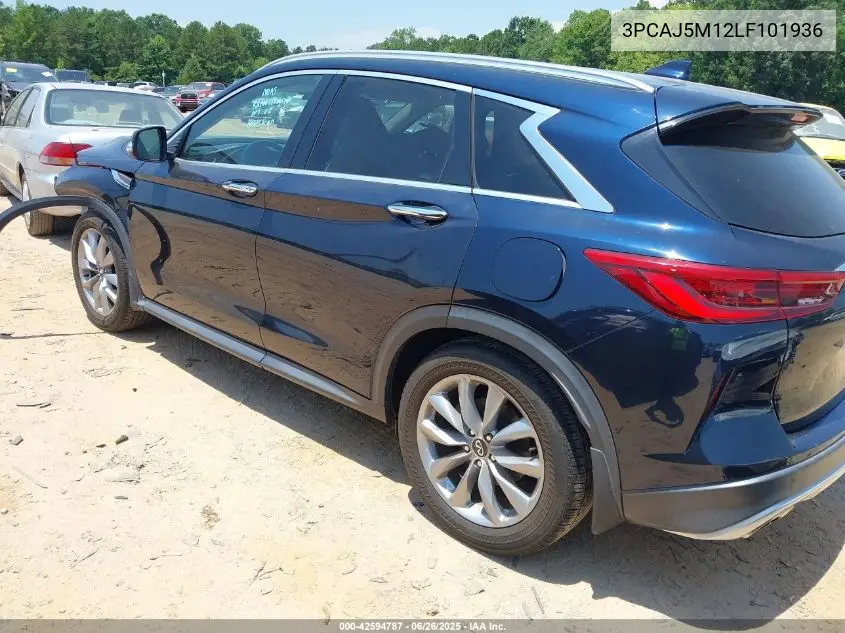 2020 Infiniti Qx50 Luxe VIN: 3PCAJ5M12LF101936 Lot: 42594787