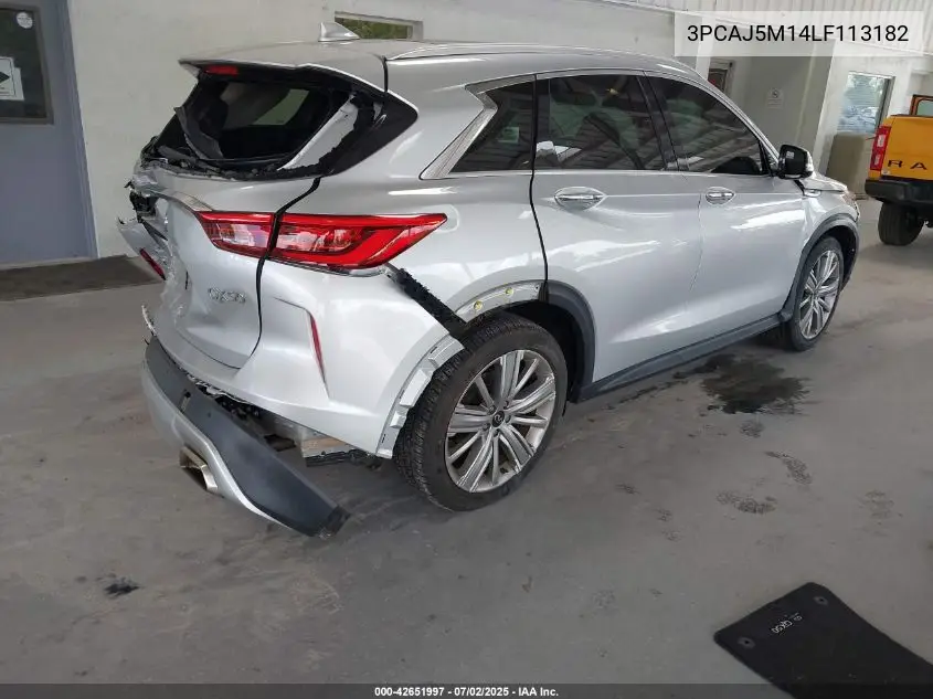 2020 Infiniti Qx50 Sensory VIN: 3PCAJ5M14LF113182 Lot: 42651997