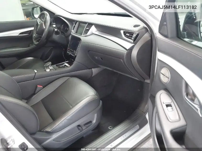 2020 Infiniti Qx50 Sensory VIN: 3PCAJ5M14LF113182 Lot: 42651997