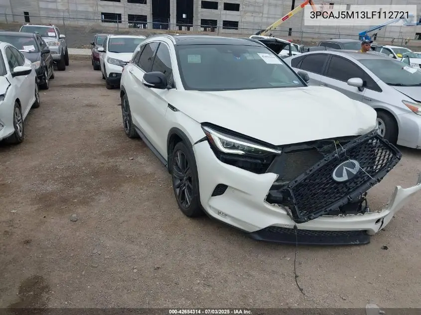 2020 Infiniti Qx50 Essential VIN: 3PCAJ5M13LF112721 Lot: 42654314