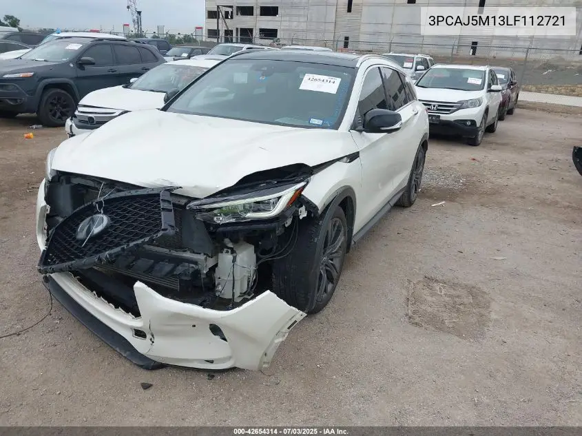2020 Infiniti Qx50 Essential VIN: 3PCAJ5M13LF112721 Lot: 42654314