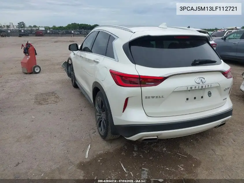 2020 Infiniti Qx50 Essential VIN: 3PCAJ5M13LF112721 Lot: 42654314