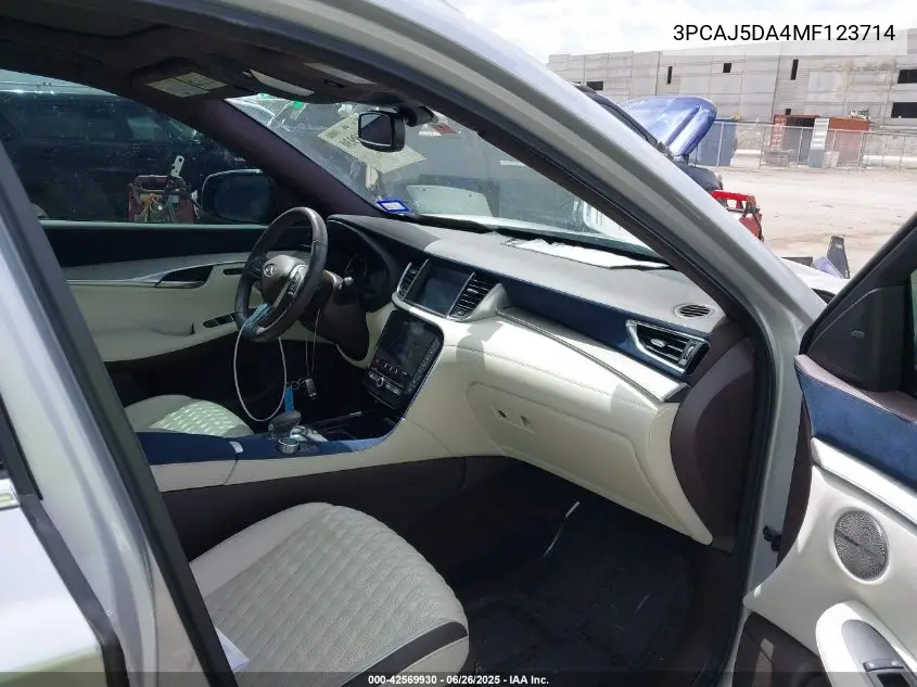 2021 Infiniti Qx50 Autograph VIN: 3PCAJ5DA4MF123714 Lot: 42569930