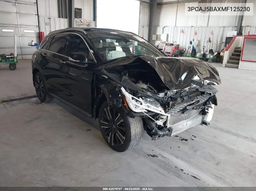 2021 Infiniti Qx50 Luxe VIN: 3PCAJ5BAXMF125230 Lot: 42579707