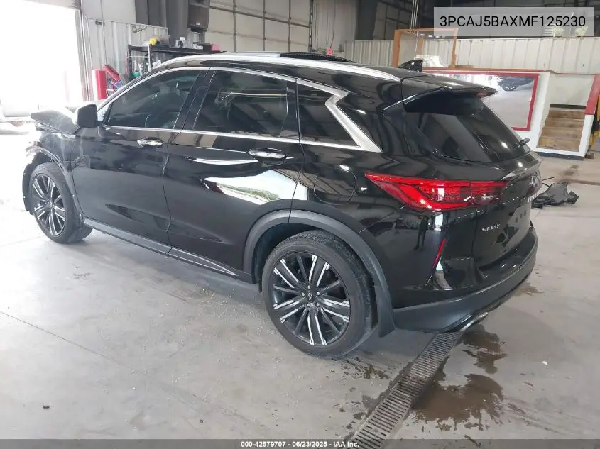 2021 Infiniti Qx50 Luxe VIN: 3PCAJ5BAXMF125230 Lot: 42579707