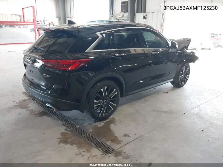 2021 Infiniti Qx50 Luxe VIN: 3PCAJ5BAXMF125230 Lot: 42579707