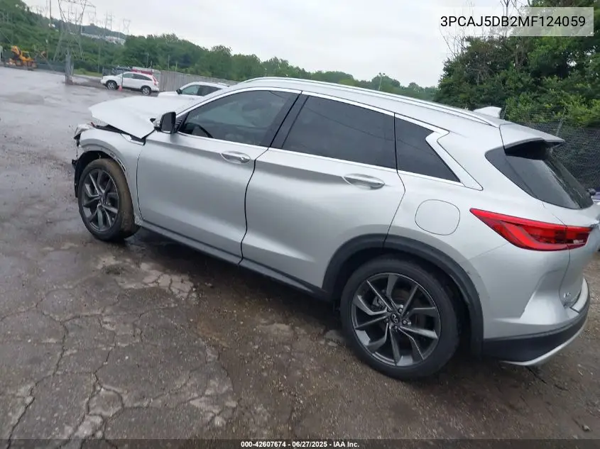2021 Infiniti Qx50 Autograph Awd VIN: 3PCAJ5DB2MF124059 Lot: 42607674