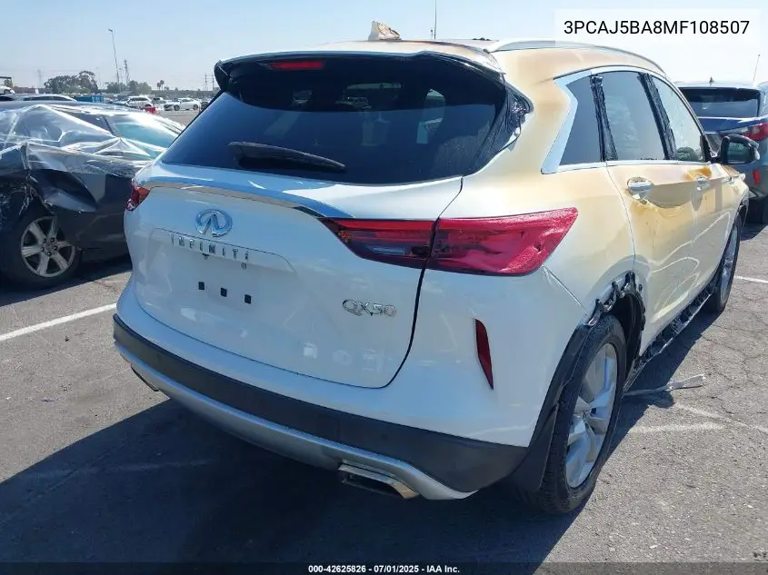 2021 Infiniti Qx50 Luxe VIN: 3PCAJ5BA8MF108507 Lot: 42625826