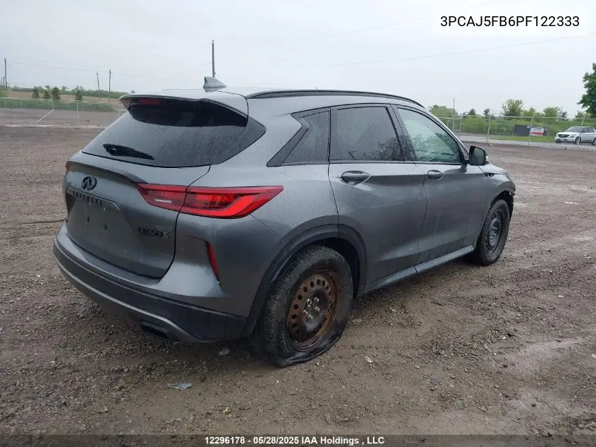2023 Infiniti Qx50 Sport VIN: 3PCAJ5FB6PF122333 Lot: 12296178
