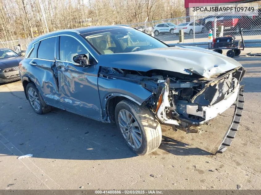 2023 Infiniti Qx50 Luxe VIN: 3PCAJ5BA9PF109749 Lot: 41480886