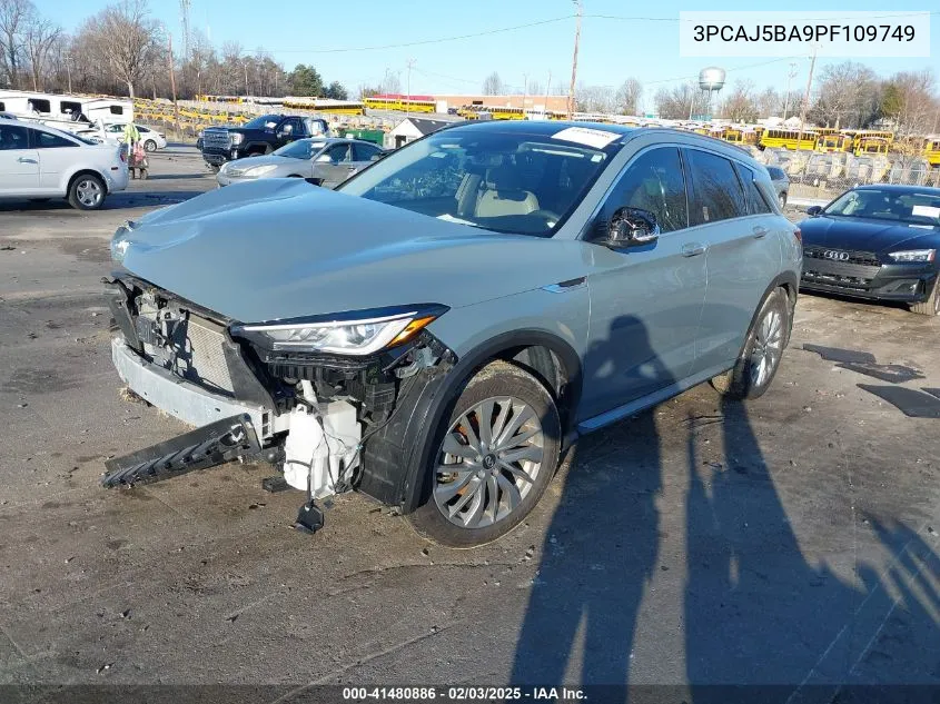 2023 Infiniti Qx50 Luxe VIN: 3PCAJ5BA9PF109749 Lot: 41480886