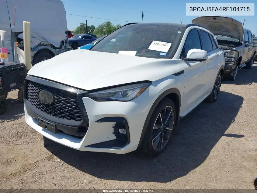 2024 Infiniti Qx50 Sport VIN: 3PCAJ5FA4RF104715 Lot: 42022567