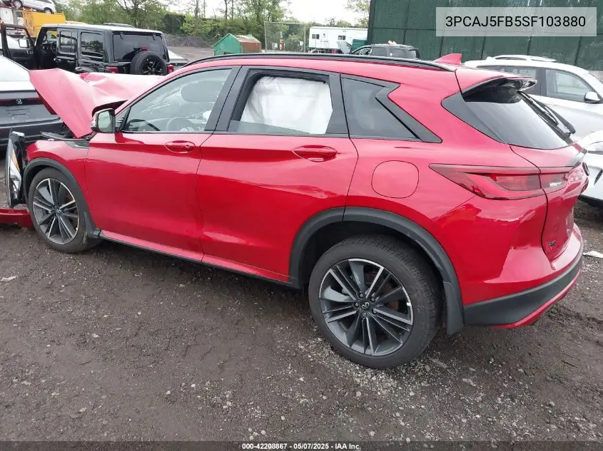 2025 Infiniti Qx50 Sport Awd VIN: 3PCAJ5FB5SF103880 Lot: 42208867