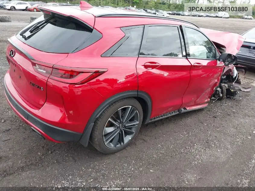 2025 Infiniti Qx50 Sport Awd VIN: 3PCAJ5FB5SF103880 Lot: 42208867