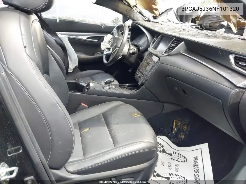 2022 Infiniti Qx55 Luxe Awd VIN: 3PCAJ5J36NF101320 Lot: 42022702