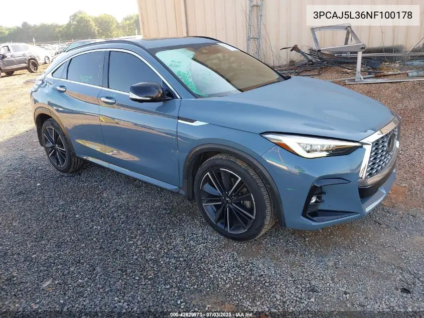 3pcaj5l36nf100178 3PCAJ5L36NF100178 2022 Infiniti Qx55 Sensory Awd