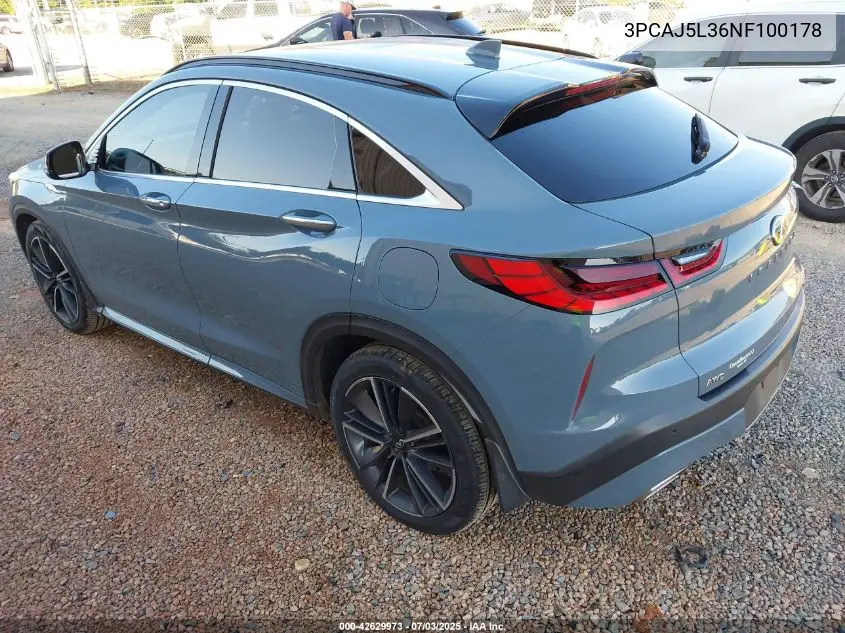 3pcaj5l36nf100178 3PCAJ5L36NF100178 2022 Infiniti Qx55 Sensory Awd