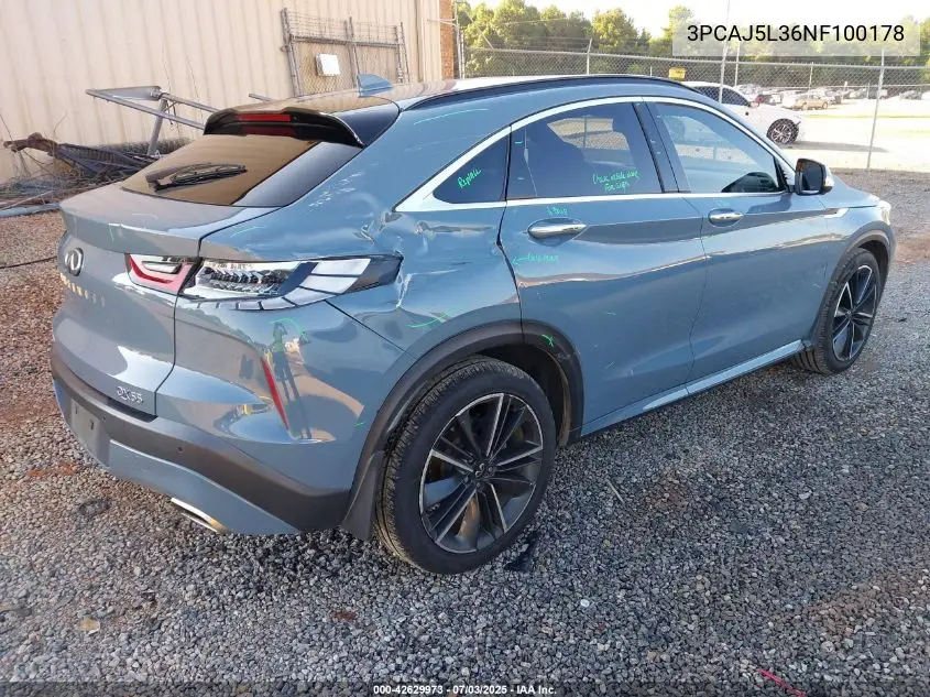 3pcaj5l36nf100178 3PCAJ5L36NF100178 2022 Infiniti Qx55 Sensory Awd
