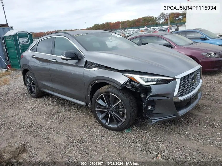 2023 Infiniti Qx55 Essential Awd VIN: 3PCAJ5KR4PF115934 Lot: 40704307