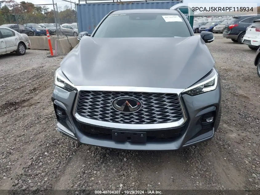 2023 Infiniti Qx55 Essential Awd VIN: 3PCAJ5KR4PF115934 Lot: 40704307