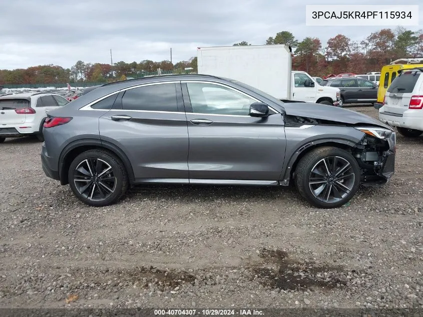 2023 Infiniti Qx55 Essential Awd VIN: 3PCAJ5KR4PF115934 Lot: 40704307