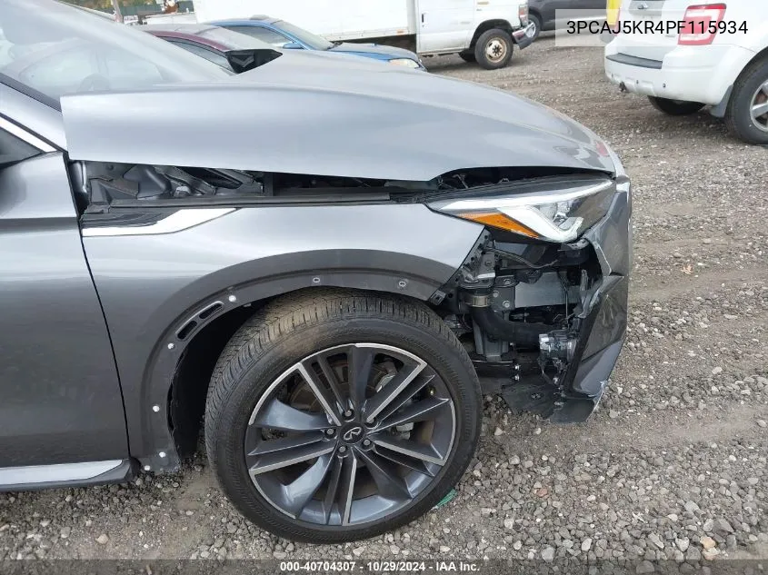2023 Infiniti Qx55 Essential Awd VIN: 3PCAJ5KR4PF115934 Lot: 40704307