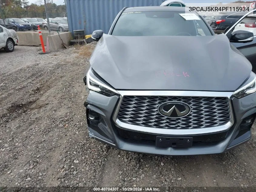 2023 Infiniti Qx55 Essential Awd VIN: 3PCAJ5KR4PF115934 Lot: 40704307