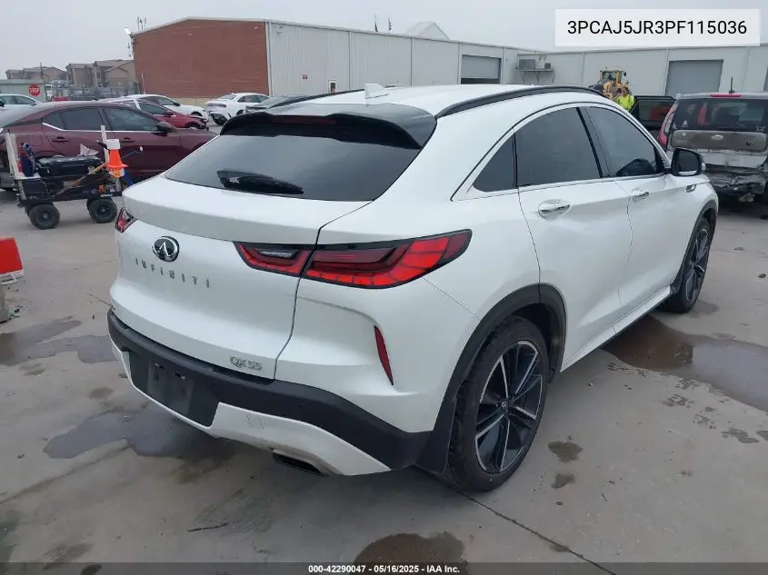 2023 Infiniti Qx55 Luxe Awd VIN: 3PCAJ5JR3PF115036 Lot: 42290047