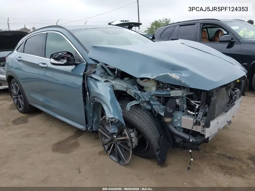 2023 Infiniti Qx55 Luxe Awd VIN: 3PCAJ5JR5PF124353 Lot: 42420350