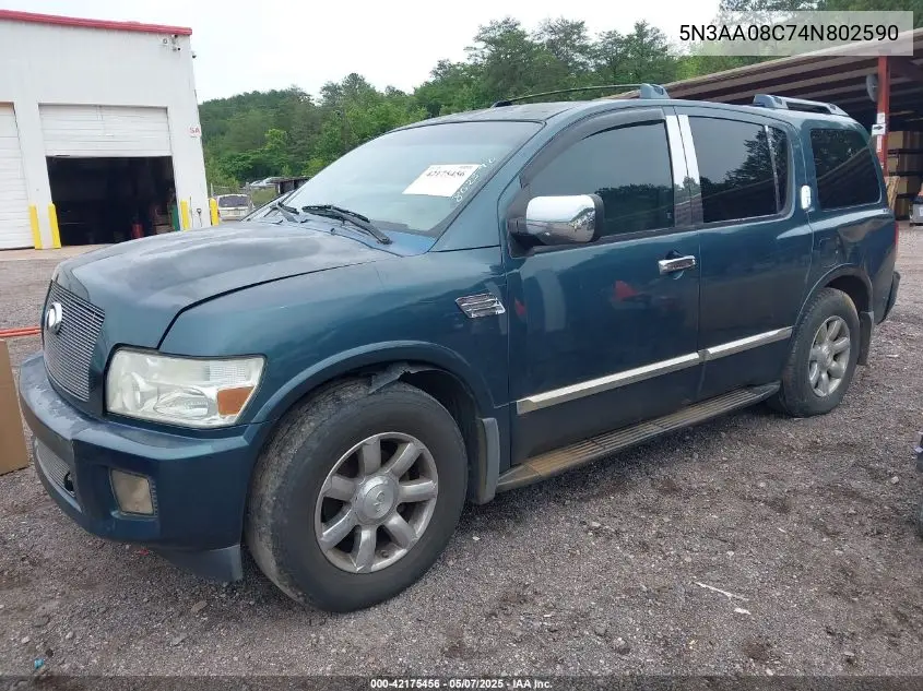 2004 Infiniti Qx56 VIN: 5N3AA08C74N802590 Lot: 42175456