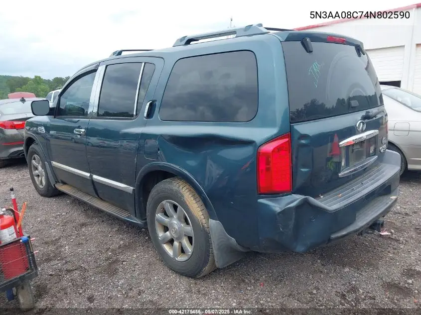 2004 Infiniti Qx56 VIN: 5N3AA08C74N802590 Lot: 42175456