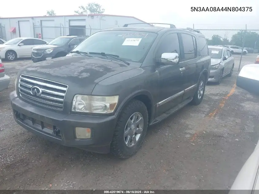 2004 Infiniti Qx56 VIN: 5N3AA08A44N804375 Lot: 42519674