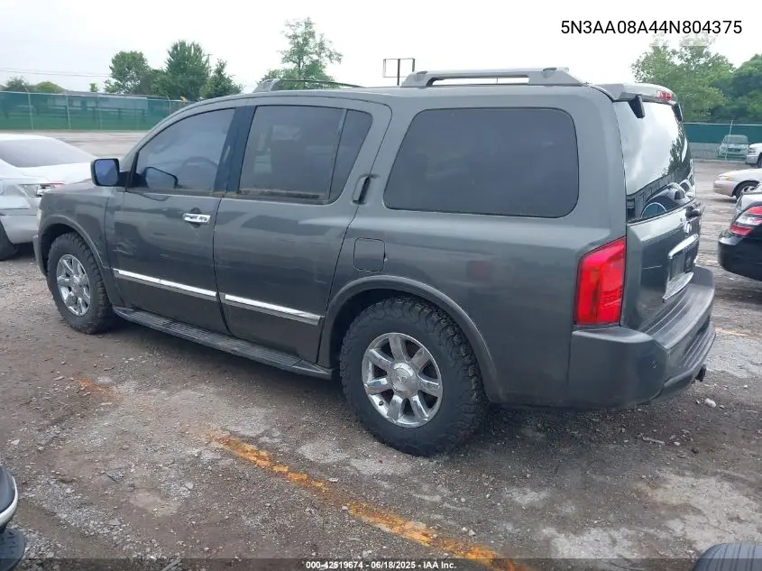 2004 Infiniti Qx56 VIN: 5N3AA08A44N804375 Lot: 42519674