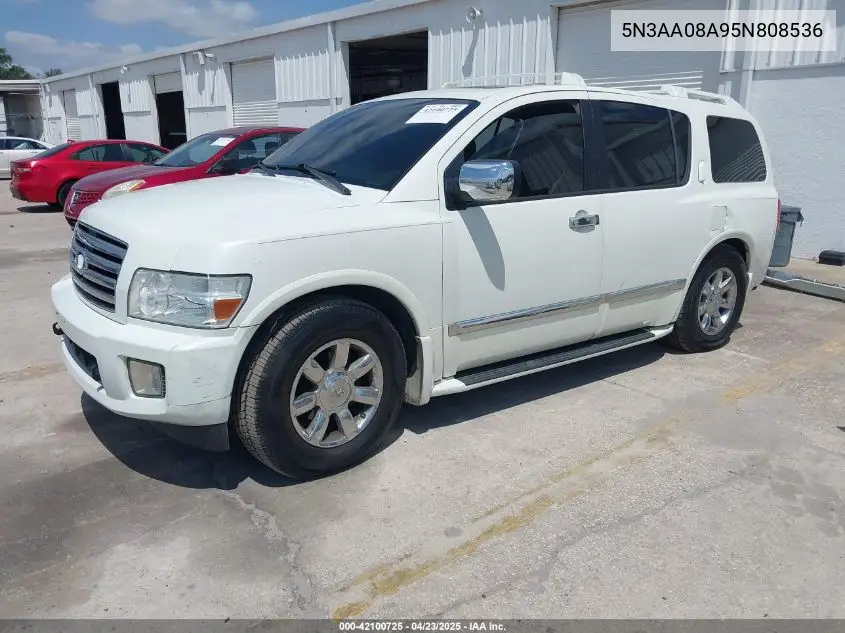 2005 Infiniti Qx56 VIN: 5N3AA08A95N808536 Lot: 42100725