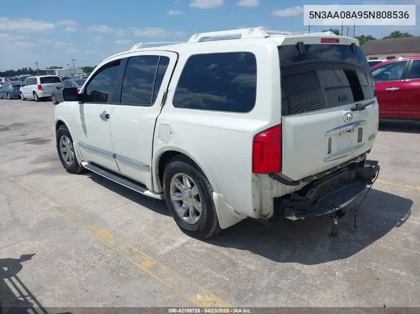 2005 Infiniti Qx56 VIN: 5N3AA08A95N808536 Lot: 42100725