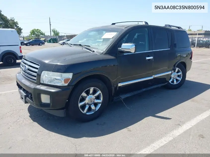 2005 Infiniti Qx56 VIN: 5N3AA08C35N800594 Lot: 42110869