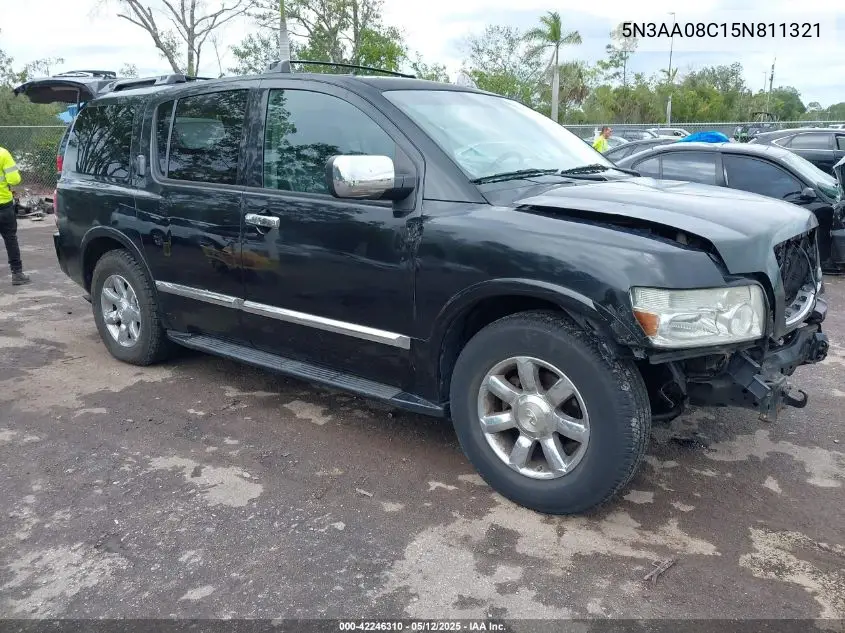 2005 Infiniti Qx56 VIN: 5N3AA08C15N811321 Lot: 42246310