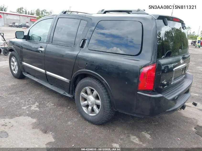 2005 Infiniti Qx56 VIN: 5N3AA08C15N811321 Lot: 42246310