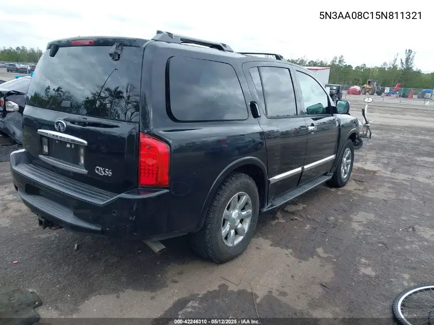 2005 Infiniti Qx56 VIN: 5N3AA08C15N811321 Lot: 42246310