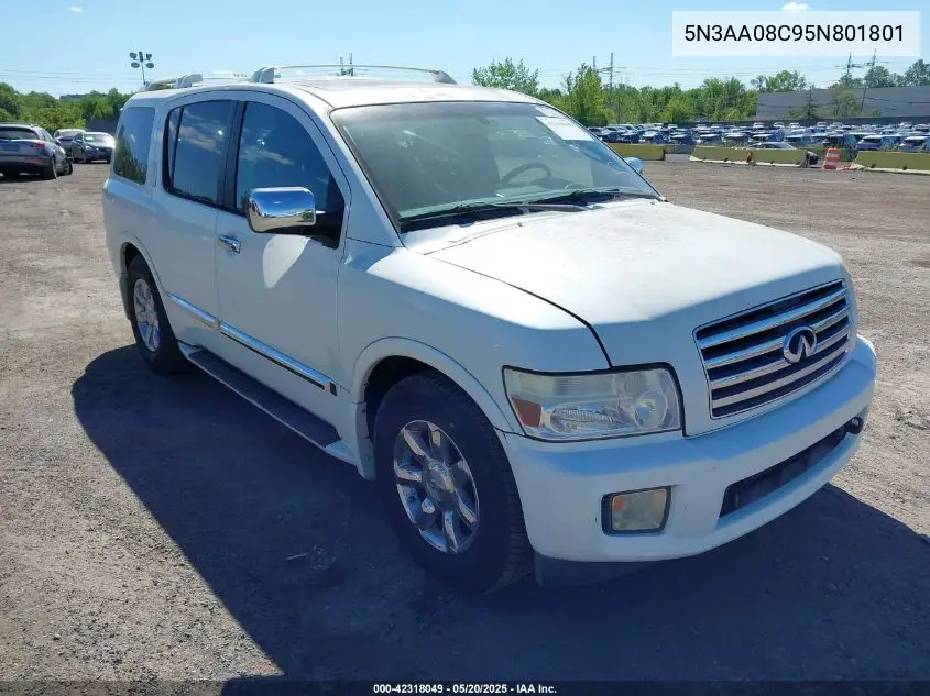 2005 Infiniti Qx56 VIN: 5N3AA08C95N801801 Lot: 42318049