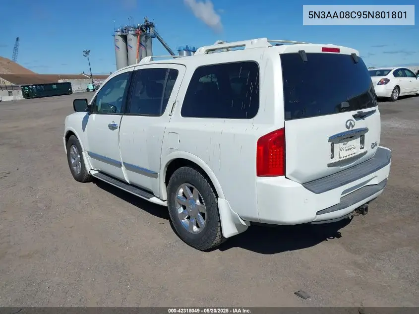 2005 Infiniti Qx56 VIN: 5N3AA08C95N801801 Lot: 42318049