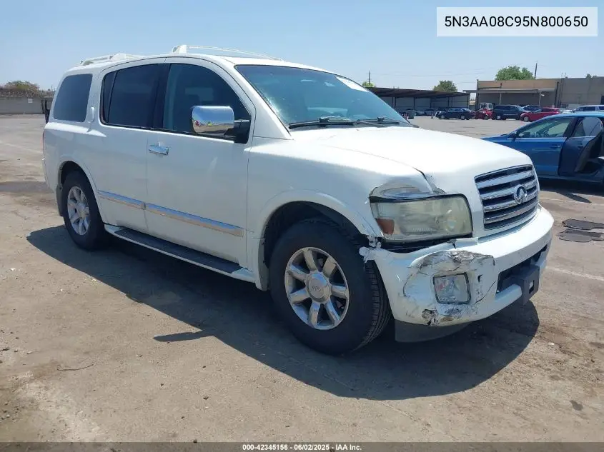 2005 Infiniti Qx56 VIN: 5N3AA08C95N800650 Lot: 42345156