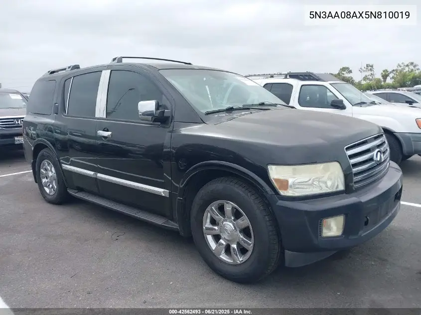 2005 Infiniti Qx56 VIN: 5N3AA08AX5N810019 Lot: 42562493